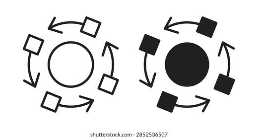 Sequential process icon simple design group