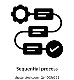 Sequential process Vector Icon which can easily modify or edit

