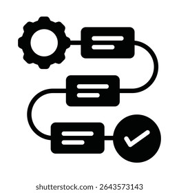 Sequential process Vector Icon which can easily modify or edit

