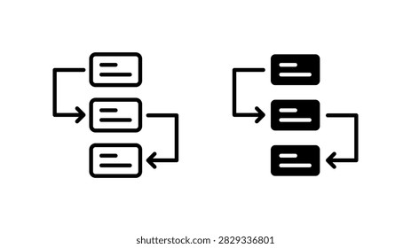 Sequential Steps Icons, Dual Style Icon Set