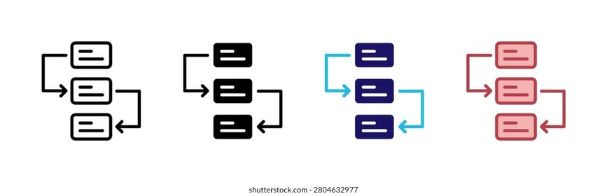 Sequential Steps Icons, Multi Style Icon Set