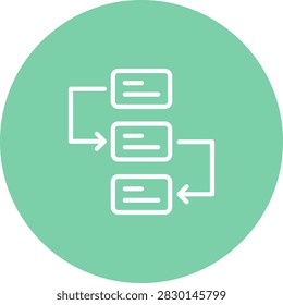 Sequential Steps Icons, Outline Style Graphic Element