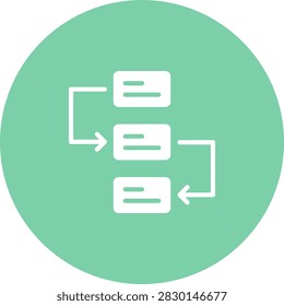 Sequential Steps Icons, Solid Style Graphic Element