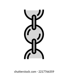 vector de icono de color de cadena secuencial. signo de cadena secuencial. ilustración de símbolo aislado