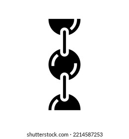 sequin chain glyph icon vector. sequin chain sign. isolated symbol illustration