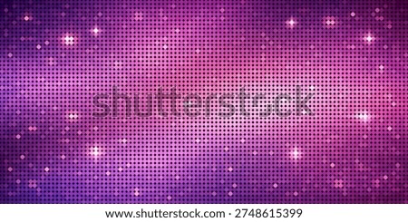 Sequin pink disco circle mosaic background with glitter sparkle light gradient