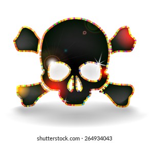 Sequin skull vector