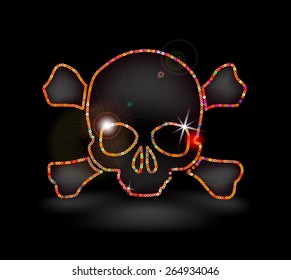 Sequin skull vector