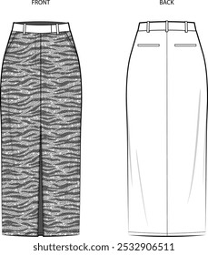 Uma Lantejoula Zebra Maxi Saia