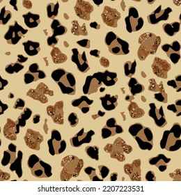 sequined leopard skin pattern. grunge texture abstract art animal background and sample textile print pattern svg