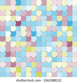 Sequins texture.Multicolored vector background. Abstract decorative geometrical composition with overlapping circles