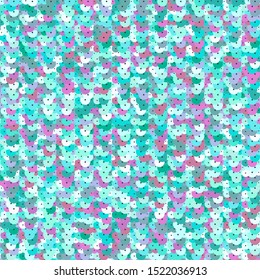 Sequins vector. Mermaid sparkle glitter background. Colorful sequins vector.