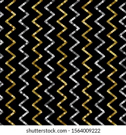 Sequins vector seamless pattern. Abstract zig zag repeat background