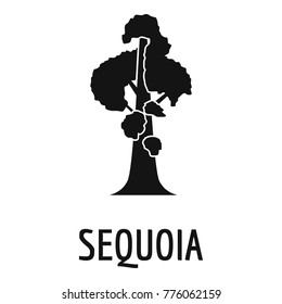 Sequoia icon. Simple illustration of sequoia vector icon for web