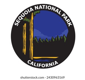 Sequoia National Park California Vector Logo