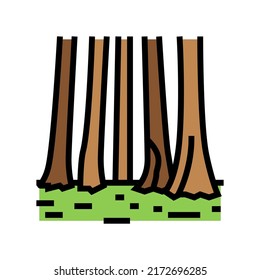 sequoia national park color icon vector. sequoia national park sign. isolated symbol illustration