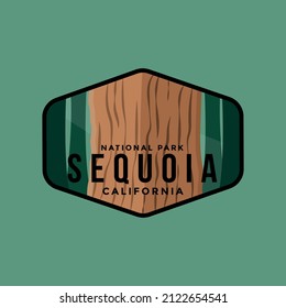 Sequoia National Park emblem illustration logo 