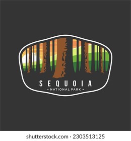 Sequoia National Park Emblem patch logo illustration