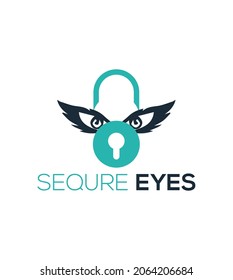 Sequre eyes minimalist vector logo