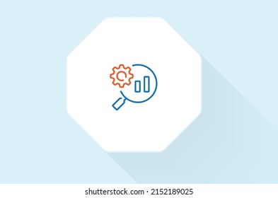 Serach Data Analytics Icon Vector Design