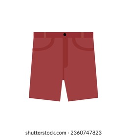 Seragam anak sekolah dasar or SD. Indonesian elementary school childrens uniforms, red shorts flat vector illustration