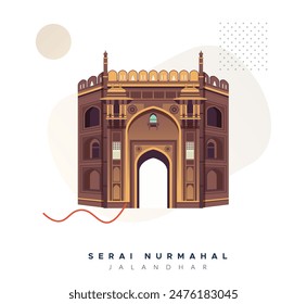 Serai Nurmahal  - near Jalandhar - Stock Illustration - Stock Illustration as EPS 10 File