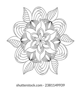 Seraphic Circles mandala coloring book page. A vector mandala is a mandala created using vector graphics software. Vector graphics are a type of computer graphics that use geometric .