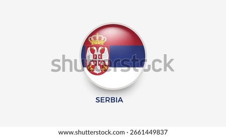 serbia 3d flag vector illustrator