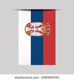 Serbia Banner Flag Vector Illustration