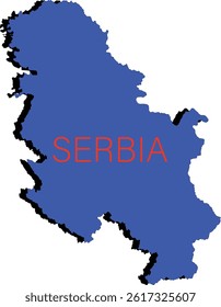 Serbia Country Mapping Design And Flag Vector Art