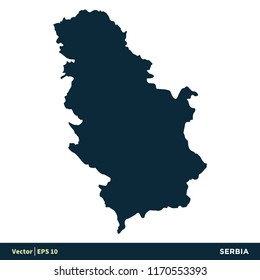 Serbia - Europe Countries Map Vector Icon Template Illustration Design. Vector EPS 10.