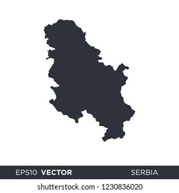 serbia - europe state map vector