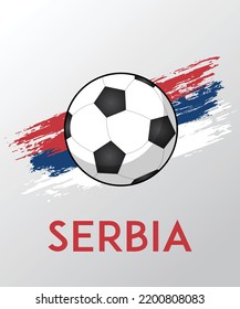 Serbia flag with Brush Effect for Soccer Theme