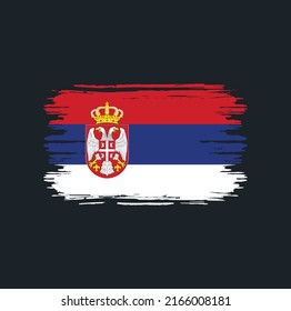 Serbia Flag Brush. National Flag