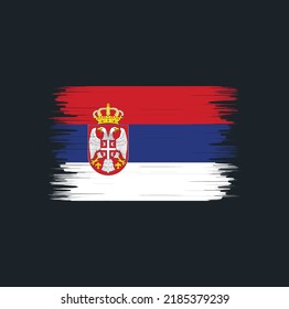 Serbia Flag Brush. National Flag