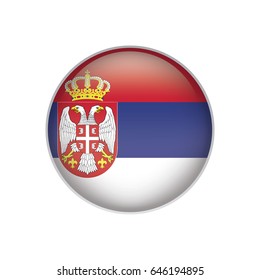 Serbia Flag Button Stock Vector (Royalty Free) 646194895 | Shutterstock