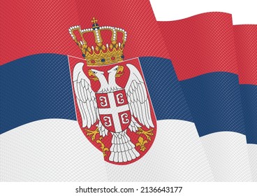 Serbia-Fahne, die Farbverlauf-Textur flattert