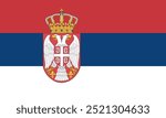 Serbia flag national material design