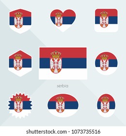 Serbia flag. National flag of Serbia. Serbia vector flag button. Serbia independence day.