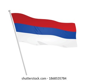 Plantilla de bandera de Serbia. ilustración vectorial 
