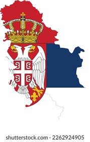 Serbia flag template. vector illustration 