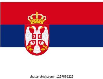 Serbia Flag Vector
