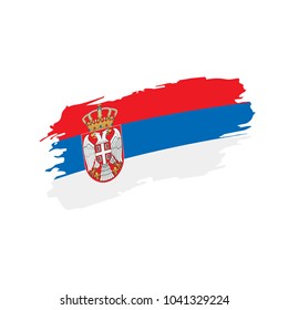 Serbia flag, vector illustration
