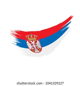 Serbia flag, vector illustration