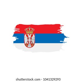 Serbia flag, vector illustration