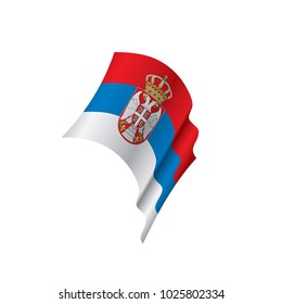 Serbia flag, vector illustration on a white background