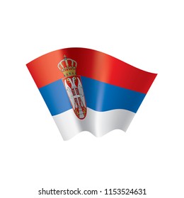 Serbia flag, vector illustration on a white background