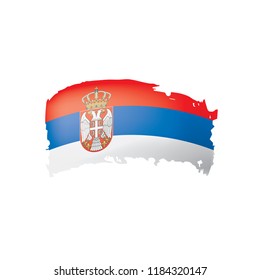 Serbia flag, vector illustration on a white background.