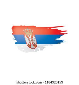 Serbia flag, vector illustration on a white background.