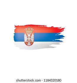 Serbia flag, vector illustration on a white background.